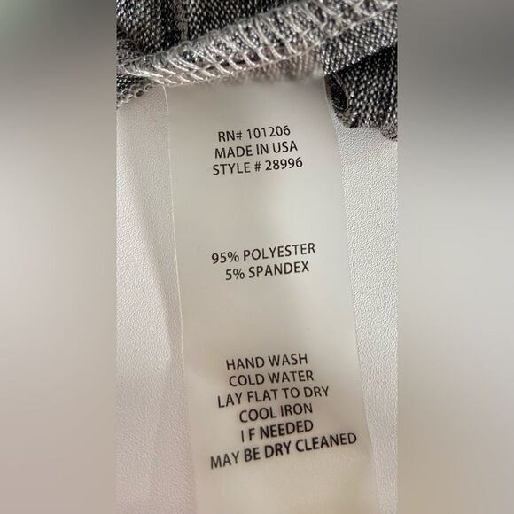 Soft Surroundings Silver Metallic Layered Long Sleeve Blouse. Size Medium - Picture 6 of 11